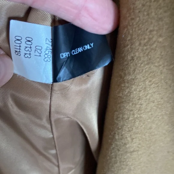 Michael Kors Camel Belted Wrap Coat Wool Cashmere Blend SzL Classic Spring Layer - Picture 7 of 17